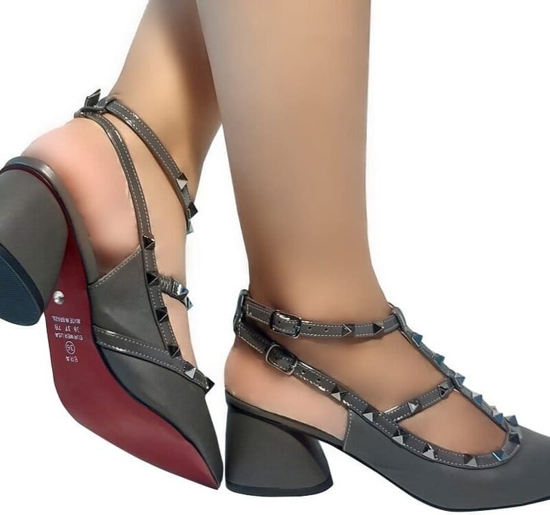 Scarpin Ônix Napa e Verniz