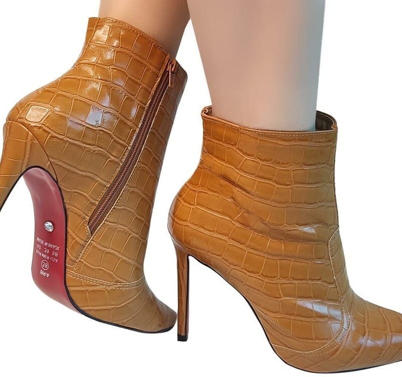 Bota Croco Caramelo