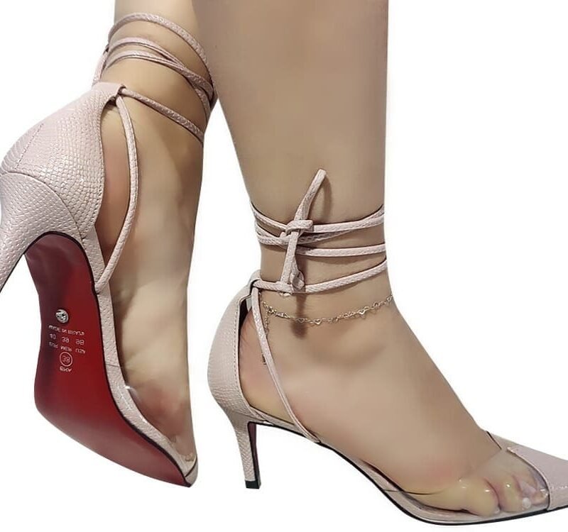 Scarpin vinil rosé